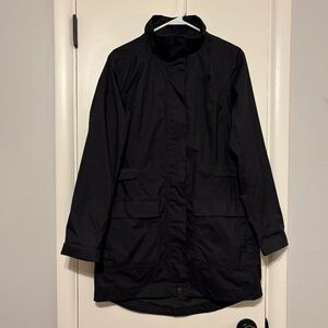 The North Face Women's Tomales Bay Full-Zip Rain Jacket M Black Logo No Hood